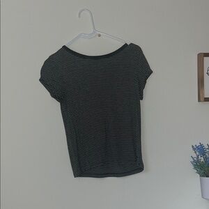 Striped Black and White Women's Top